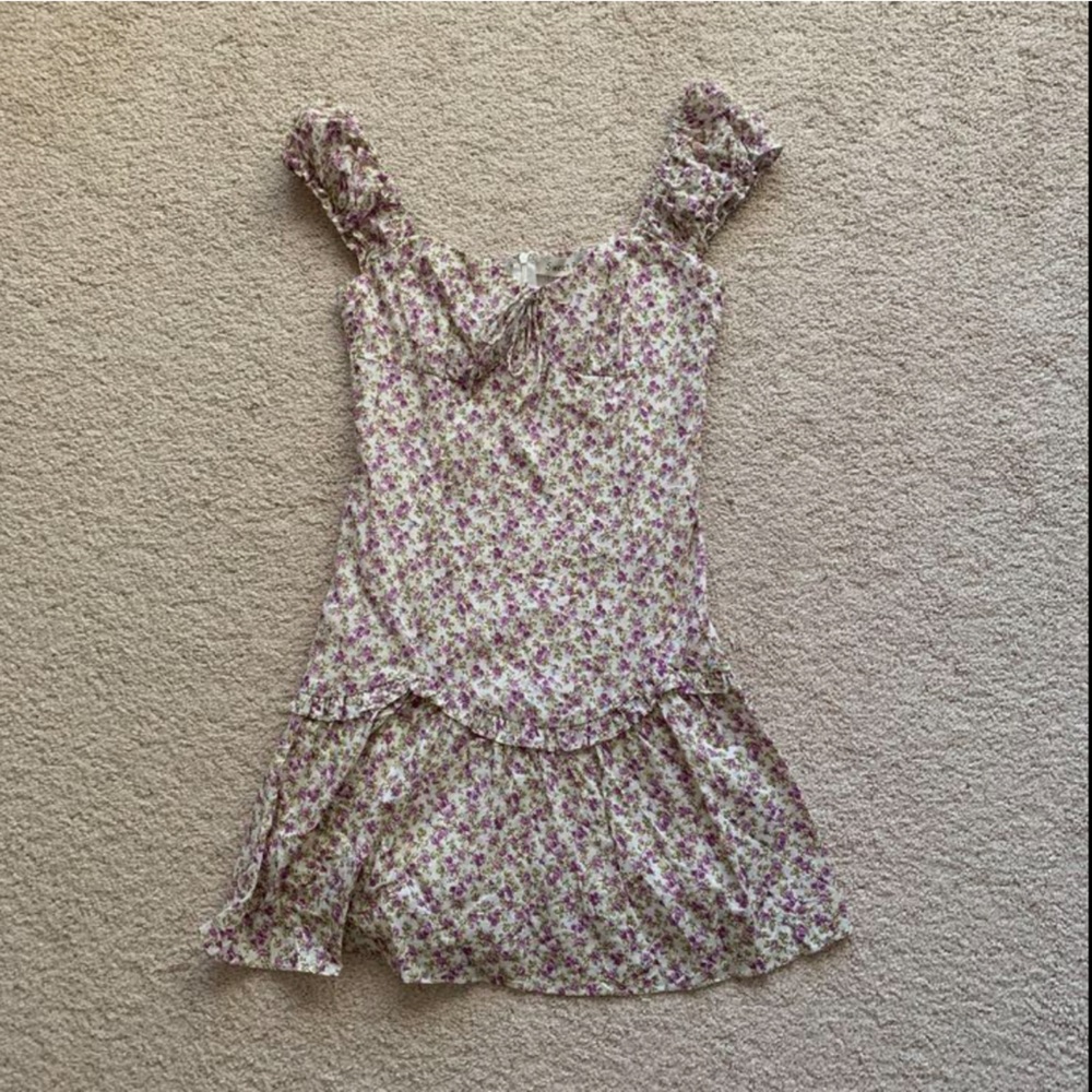 Sundae Muse purple floral dress